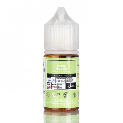BASIX SALTS SERIES - ICY COOL MELON BY GLAS VAPOR E-LIQUID - 30ML